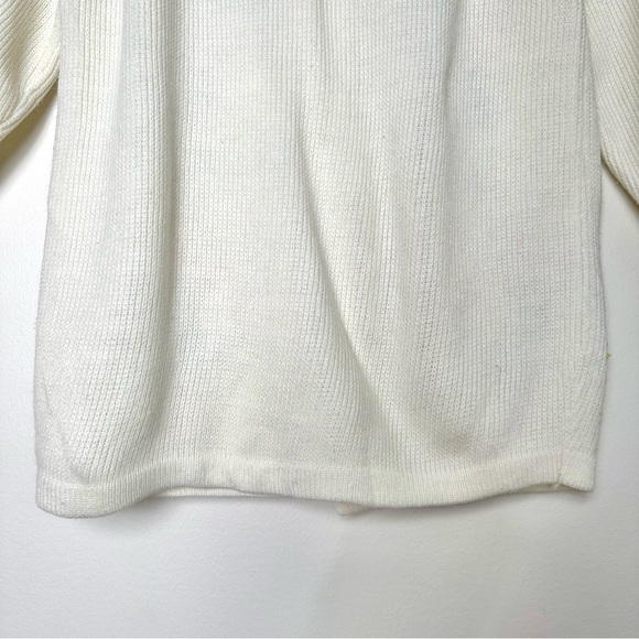 Boho Cottagecore Floral Embroidered Cardigan Kitschy Rainbow Grannycore Cozycore - Picture 10 of 10